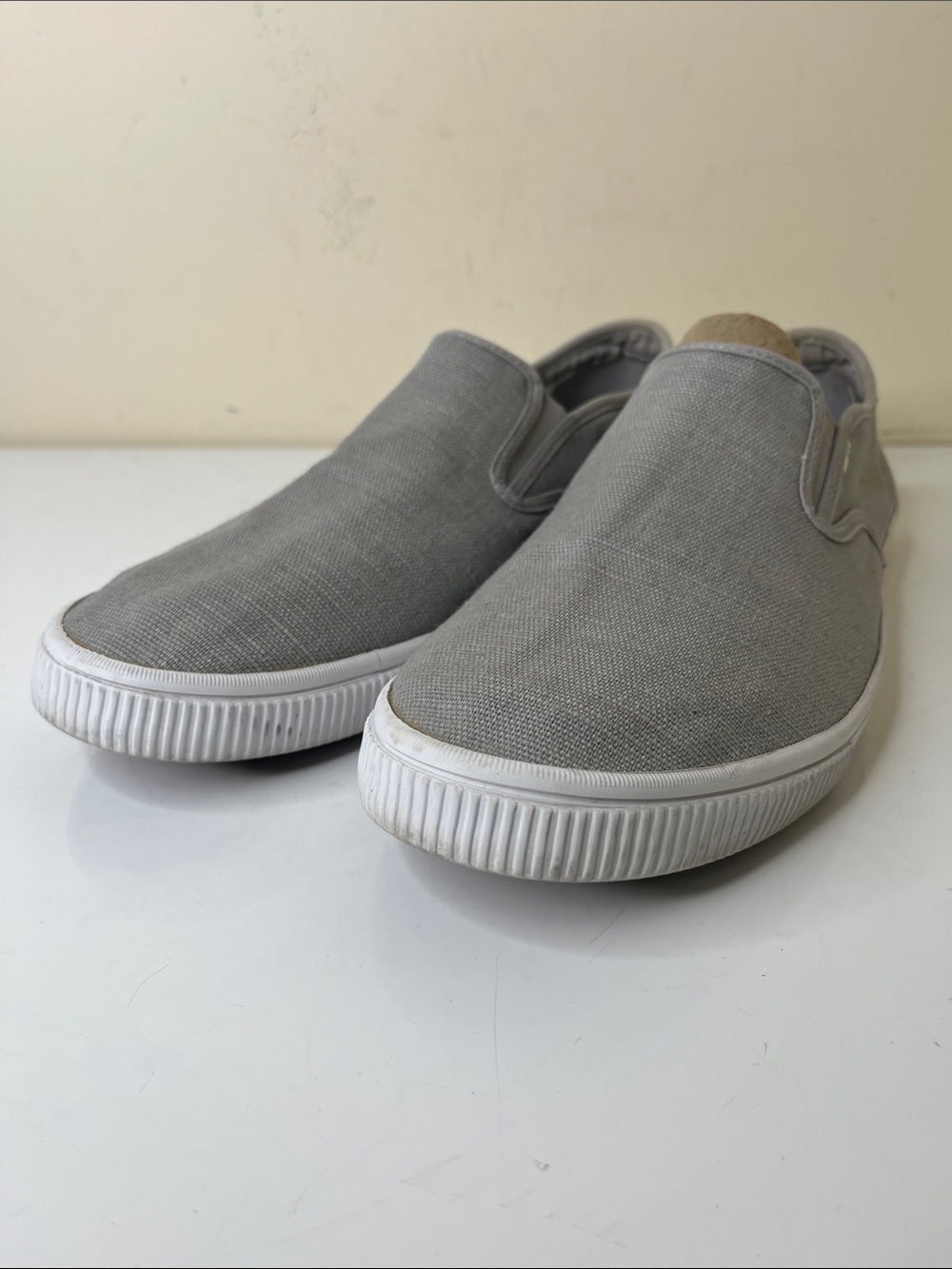 Toms Men’s Baja Earthwise Gray Canvas Slip-On Loafers
